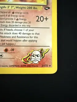 Blaine’s Charizard 2/132 LP Holo Fighting Symbol ERROR Gym Challenge - Image 5
