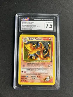Pokemon Blaine's Charizard 2/132 CGC 7.5 Fighting Symbol ERROR Gym Challenge - Image 1
