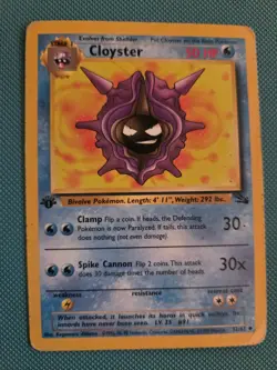 Pokemon TCG 1st Edition Cloyster 32/62 Fossil 1999 WOTC LP Condition - Image 1