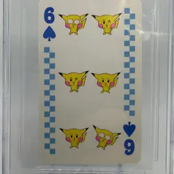 1998 Pokemon Pipipi Adventure Playing Cards 6 Of Spades CGC 7 NEAR MINT - Image 3