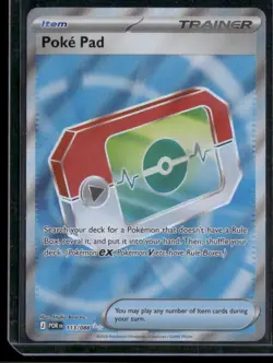 POKEMON TCG Perfect Order POKE PAD Full Art Trainer Card 113/088 - Image 1