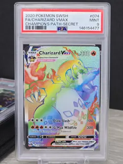 Pokemon Card Charizard VMAX 074/073 Champion's Path 2020 Secret Rare MINT PSA 9 - Image 1