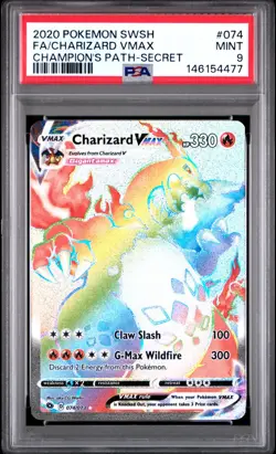 Pokemon Card Charizard VMAX 074/073 Champion's Path 2020 Secret Rare MINT PSA 9 - Image 3