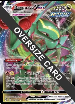 Pokemon TCG Rayquaza VMAX Holo Oversized Card 111/203 SWSH07 Evolving Skies - Image 1