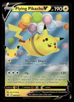 Flying Pikachu V 006/025 Celebrations CEL Rare V Holo 25th Pokemon LP 2021 - Image 1