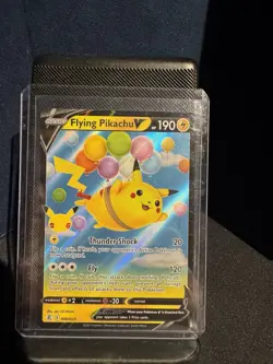 Pokemon TCG Flying Pikachu v Holo Card 006/025 Celebrations Series - Image 1