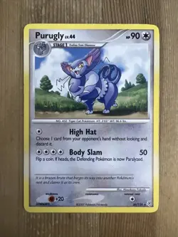 Purugly - 36/130 - Rare LP English Pokemon Diamond and Pearl - Image 1