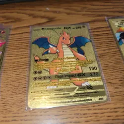 M Dragonite Gx - Pokemon Custom Gold Metal Card - Image 1