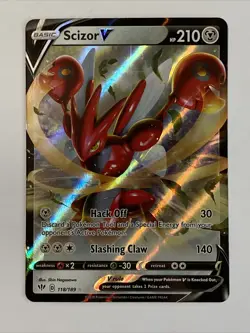 Pokemon Card Scizor V 118/189 Darkness Ablaze NM-MINT - Image 1
