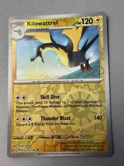 Pokemon TCG * Scarlet & Violet * 79/198 Kilowattrel REVERSE HOLO Uncommon * NM - Image 1
