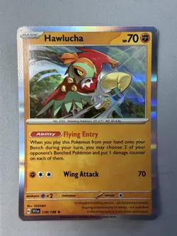 Pokemon TCG * Scarlet & Violet * 118/198 Hawlucha HOLO RARE * FRESH PK - Image 1