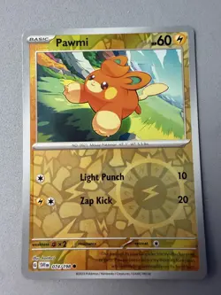 Pokemon TCG * Scarlet & Violet * 74/198 Pawmi REVERSE HOLO Common * FRESH PK - Image 1