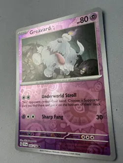 Pokemon TCG * Scarlet & Violet * 105/198 Greavard REVERSE HOLO Common * FRESH PK - Image 2