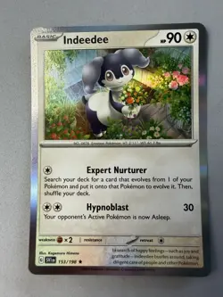 Pokemon TCG * Scarlet & Violet * 153/198 Indeedee HOLO RARE * FRESH PK - Image 1