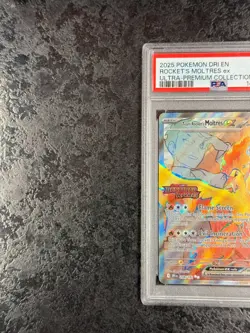 2025 POKEMON DRI ROCKET'S MOLTRES EX ULTRA-PREMIUM COLLECTION #208 STAMPED PSA 9 - Image 3