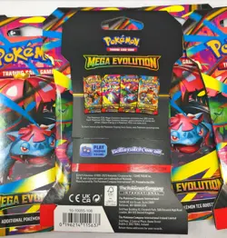 Pokemon Mega Evolution Sleeved Booster Pack LOT of 6 Sealed Packs - Image 2