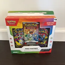 Pokemon TCG First Partner Illustration Collection Series 1 Box New Sealed - Image 1