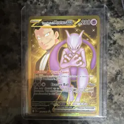 Pokemon Team Rocket's Mewtwo ex 240/182 Sv10 Hyper Rare Full Art Holo EN - Image 1