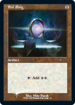 1x Sol Ring - Retro Frame - Foil - Love Your Local Game Store NM-Mint, English U - Image 1