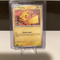 Pokemon Pikachu 051/162 SV05: Temporal Forces 2024 70HP Common Regular Basic - Image 1