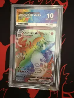 Pokemon TCG Charizard VMAX Champion's Path 074/073 Gem Mint Ace 10. Perfect 10 - Image 1