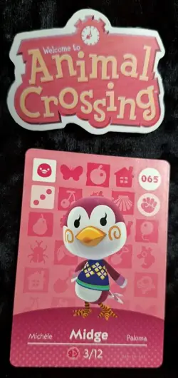 Animal Crossing Nintendo Amiibo Card Midge #065 Regular Card Stock Authentic - Image 1