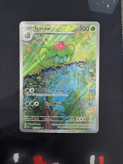 Pokemon TCG Ivysaur Scarlet & Violet 167/165 Illustration Rare IR Holo Card - Image 1