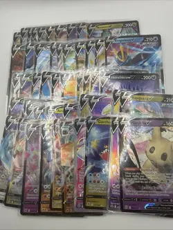 50 Pokemon Cards Lot Bulk - All V And VMAX. No Duplicates - All NM - Image 1