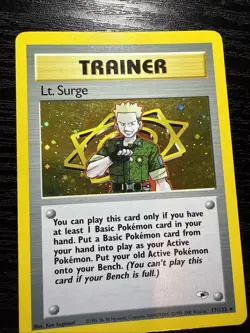 Lt. Surge - 17/132 - Pokemon Gym Heroes Unlimited Holo Rare Card WOTC HP - Image 1