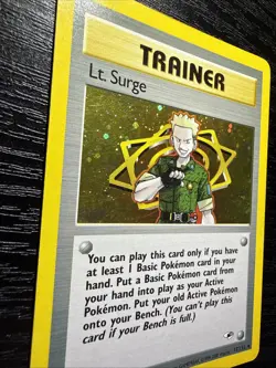 Lt. Surge - 17/132 - Pokemon Gym Heroes Unlimited Holo Rare Card WOTC HP - Image 2