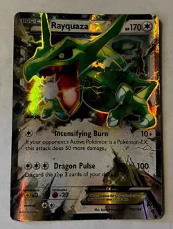 Pokemon TCG Rayquaza EX Roaring Skies Holo Card 75/108 LP/MP Condition - Image 1