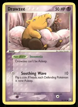 Pokemon Cards Drowzee 54/109 NON HOLO EX Team Rocket Returns Common NM - Image 1
