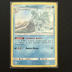 Alolan Ninetales 28/147 Cracked Ice Holo Burning Shadows Pokemon TCG LP - Image 1