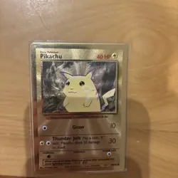 Pikachu Metal Gold Card UPC Pokemon 25th Anniversary Celebrations 58/102 Promo - Image 1