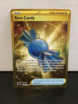 Rare Candy 256/198 Hyper Rare Gold Holo Pokemon Scarlet & Violet - Image 1