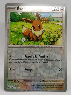 Carte Pokemon HOLO Reverse Evoli 113/142 - 60 PV SCR Couronne Stellaire FR NEUF - Image 1