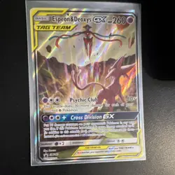 Pokemon Espeon & Deoxys GX TAG TEAM Promo Holo SM240 Basic HP 260 English - Image 1