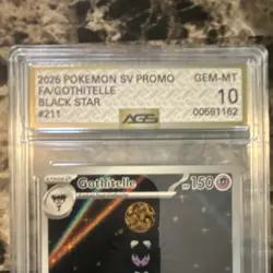 Pokemon Gothitelle 211 SV Black Star Promo Holo AGS GEM-MT 10 150 HP Card - Image 3