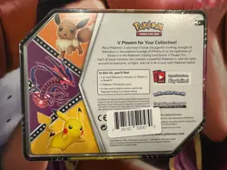 Pokemon TCG V Powers Tin Eevee V with 5 Booster Packs Brand New Factory Sealed 820650807398 - Image 2