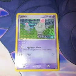 The Pokemon Spoink EX Deoxys 76/107 Basic 50 HP Reverse Holo Common English 2005 - Image 2