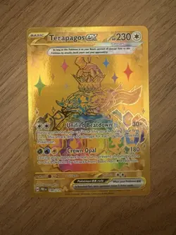 Pokemon TCG: Terapagos ex 180/131 Full Art Holo Hyper Rare Prismatic Evolutions - Image 1