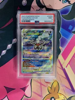 2023 POKEMON SWORD & SHIELD CROWN ZENITH #GG50 FULL ART/DARKRAI VSTAR PSA 9 - Image 1