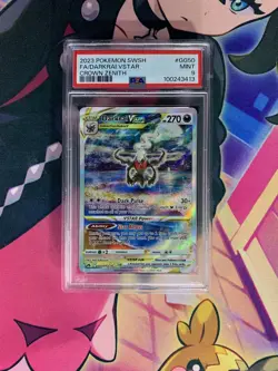 2023 POKEMON SWORD & SHIELD CROWN ZENITH #GG50 FULL ART/DARKRAI VSTAR PSA 9 - Image 2