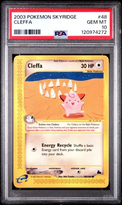 2003 POKEMON SKYRIDGE #48 CLEFFA PSA 10 - Image 1