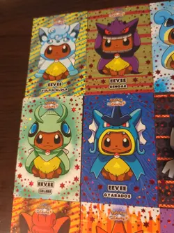 FULL PONCHO EEVEE RED Star Set Pokemon LET'S GO eevee Card Database Cards! 9 - Image 2