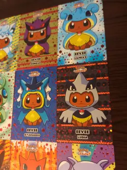 FULL PONCHO EEVEE RED Star Set Pokemon LET'S GO eevee Card Database Cards! 9 - Image 3