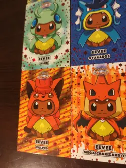 FULL PONCHO EEVEE RED Star Set Pokemon LET'S GO eevee Card Database Cards! 9 - Image 4
