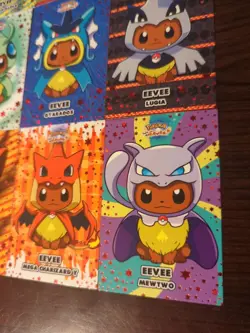 FULL PONCHO EEVEE RED Star Set Pokemon LET'S GO eevee Card Database Cards! 9 - Image 5