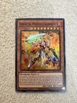 YuGiOh - Immortal Phoenix Gearfried AMDE-EN049 - Fire - 1st - Super - NM - Image 1