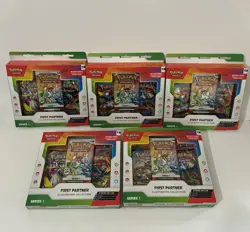 Pokemon First Partner Illustration Collection Lot of 5 NEW SEALED FAST SHIPPING - Image 1